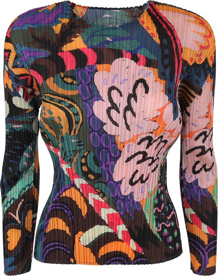 Pleats Please Issey Miyake Snowrunner Crew Neck Sweater ShopStyle