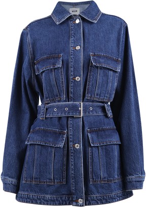 msgm denim trench coat
