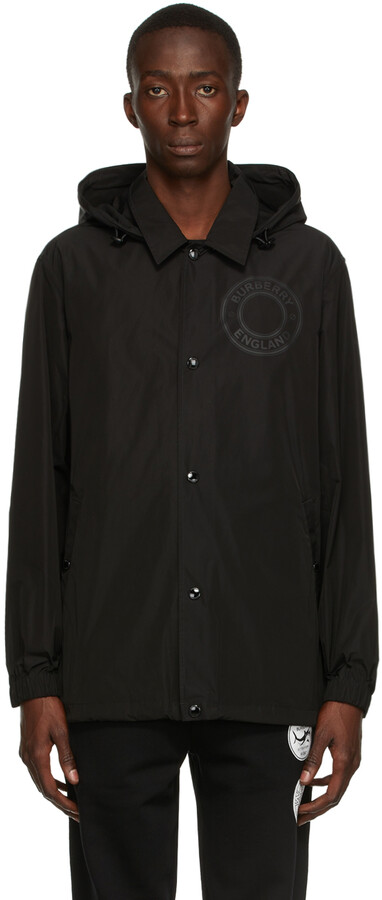 Burberry Black Logo Ealing Jacket - ShopStyle