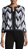 Thumbnail for your product : Michael Simon Zigzag-Sequined Jacket, Petite