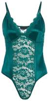 Thumbnail for your product : Quiz Green Satin Lace Bodysuit
