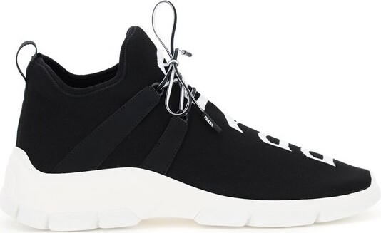 Prada Logo Knit Sneakers