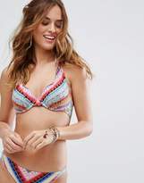 Thumbnail for your product : Butterfly by Matthew Williamson A-E Zig Zag Print Push Up Bikini Top