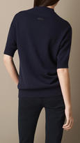 Thumbnail for your product : Burberry Cashmere Cotton Short Sleeve Sweater