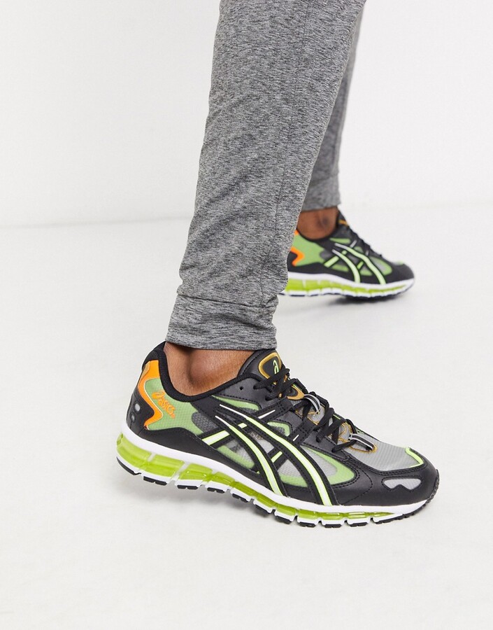 Asics SportStyle gel kayano sneakers in black and yellow - ShopStyle