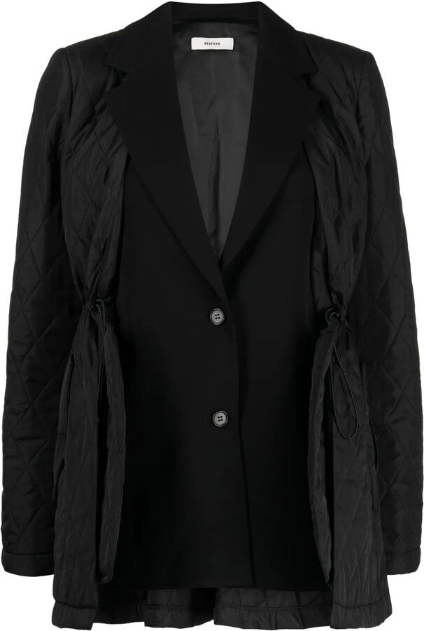 Besfxxk Notched-Lapels Layered Blazer