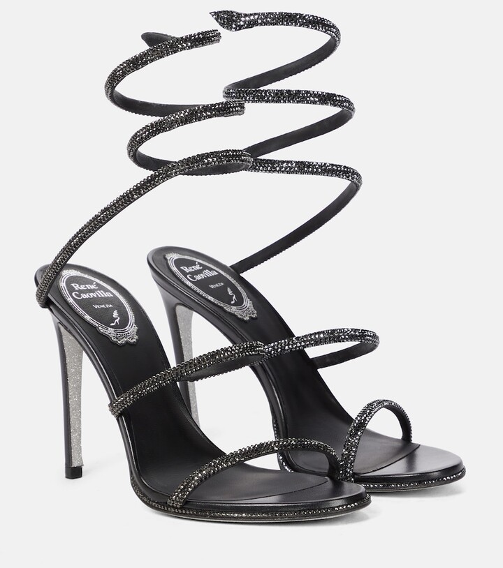 Rene Caovilla Cleo embellished leather sandals