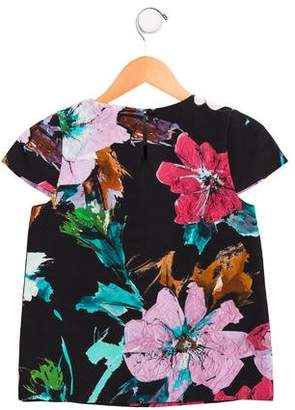 Milly Minis Girls' Floral Print Short Sleeve Top w/ Tags