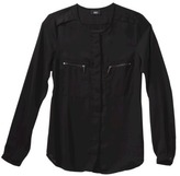 Thumbnail for your product : Mossimo Womens Long Sleeve Zip Pocket Top - Assorted Colors
