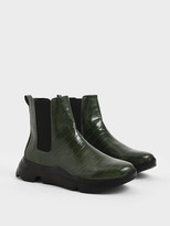 Thumbnail for your product : Charles & Keith Croc-Effect Chunky Sole Chelsea Boots