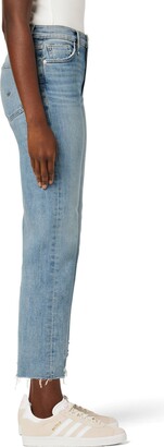 Hudson Remi Frayed High Waist Crop Straight Leg Jeans