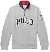 Thumbnail for your product : Polo Ralph Lauren Logo-appliqued Fleece Half-zip Sweatshirt - Gray