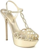 Thumbnail for your product : Sergio Rossi Vague Nappa Silk Swarovski Crystal-Coated T-Strap Sandals