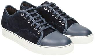 Lanvin Toe Cap Blue Suede Sneakers