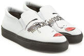 Thumbnail for your product : Moschino Slip-On Leather Sneakers