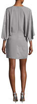Thumbnail for your product : Halston Kimono-Sleeve Faux-Wrap Printed Dress