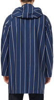 Thumbnail for your product : White Mountaineering Hooded Striped Trench Coat