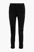 Thumbnail for your product : DL1961 Farrow Cropped Distressed High-rise Skinny Jeans