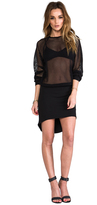 Thumbnail for your product : Riller & Fount Todd Fishnet Sweatshirt Mini Dress