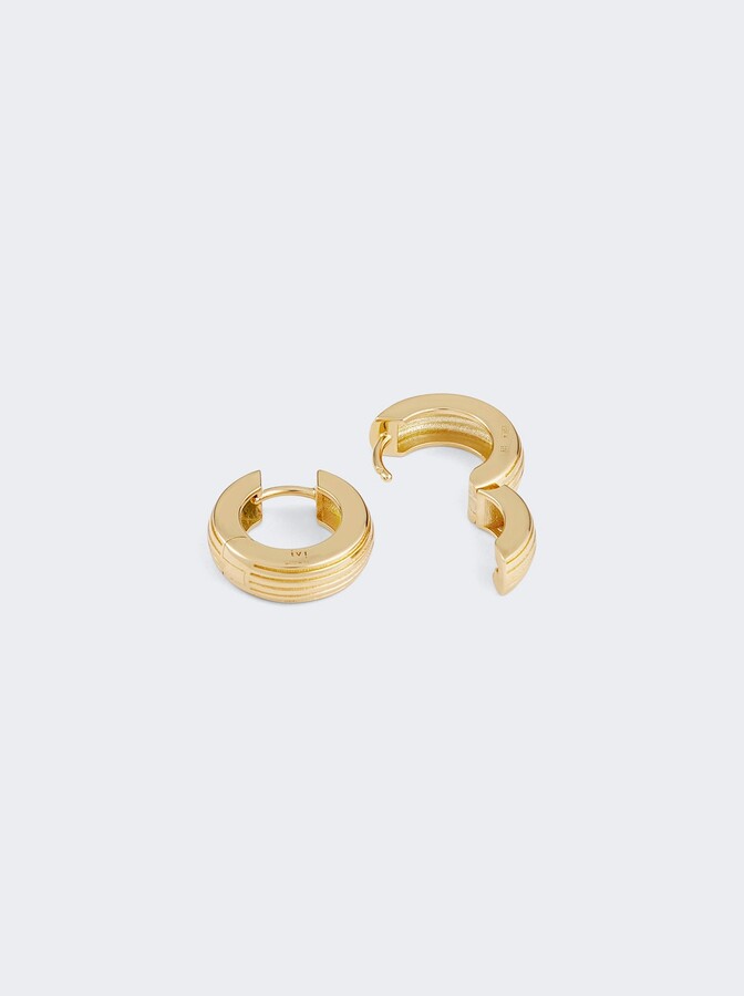 IVI Mini Aurelia Round Hoop Earrings Yellow Gold