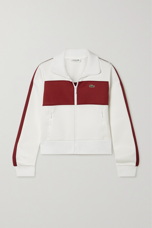 Lacoste Color-block Stretch-jersey Track Jacket - White - ShopStyle