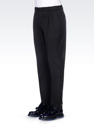 Emporio Armani Worsted Wool Trousers