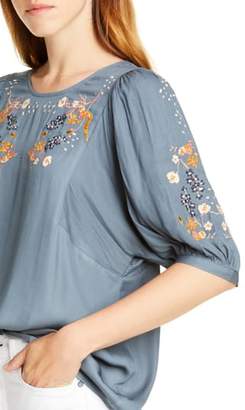 Dolan Nicole Embroidered Woven Top