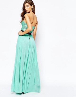 Rare Sweetheart Bandeau Maxi Dress with Sequin Top