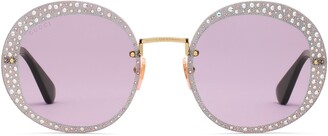 Gucci Round-frame sunglasses with crystals