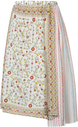 No.21 asymmetric floral skirt