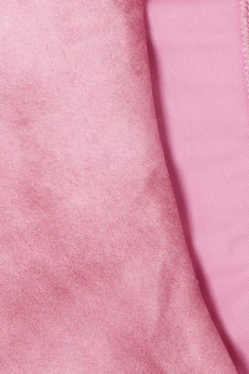 Vix Salar Shaye Embellished Tie-dyed Bikini Briefs - Baby pink