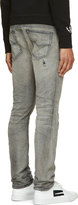 Thumbnail for your product : Diesel Grey Distressed Thavar Jeans