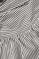 Thumbnail for your product : Isa Arfen Off-the-shoulder Striped Cotton And Silk-blend Top - White