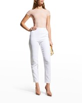 Thumbnail for your product : Giorgio Armani High-Rise Slim-Leg Cady Ankle Trousers