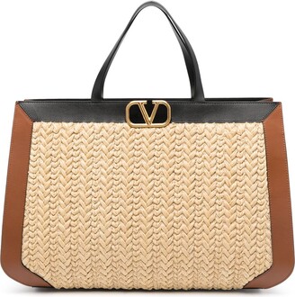 Valentino One Stud Raffia Bag With Chain – Saint John's
