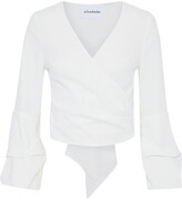 Thumbnail for your product : Nicholas Gathered Crepe De Chine Wrap Top