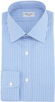 Thumbnail for your product : Charvet Small-Check Barrel-Cuff Dress Shirt, Blue/White