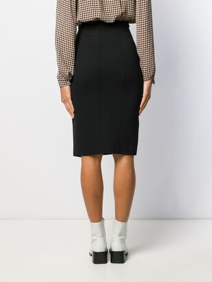 Twin-Set Lace Trim Pencil Skirt