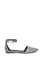 Thumbnail for your product : Nobrand Ankle strap geometic leather flats