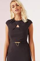 Thumbnail for your product : Paper Dolls Charcoal Keyhole Pleat Dress