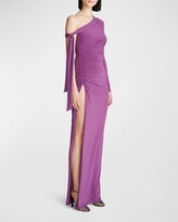 Thumbnail for your product : Halston Kamilah Ruched One-Shoulder Jersey Gown
