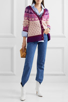 Thumbnail for your product : LoveShackFancy Deena Intarsia-knit Cardigan