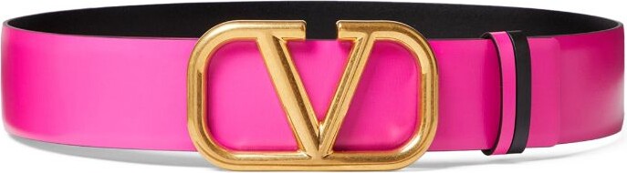 Valentino Garavani Leather Reversible Vlogo Signature Belt - ShopStyle