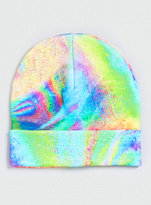 Thumbnail for your product : Topman Neon Oil Slick Printed Beanie