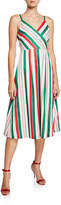Thumbnail for your product : Ted Baker Striped V-Neck Sleeveless Midi Dress
