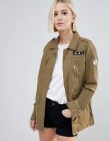 Thumbnail for your product : Brave Soul Army Badge Trucker Jacket