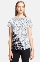Thumbnail for your product : Proenza Schouler Print Asymmetrical Jersey Tee