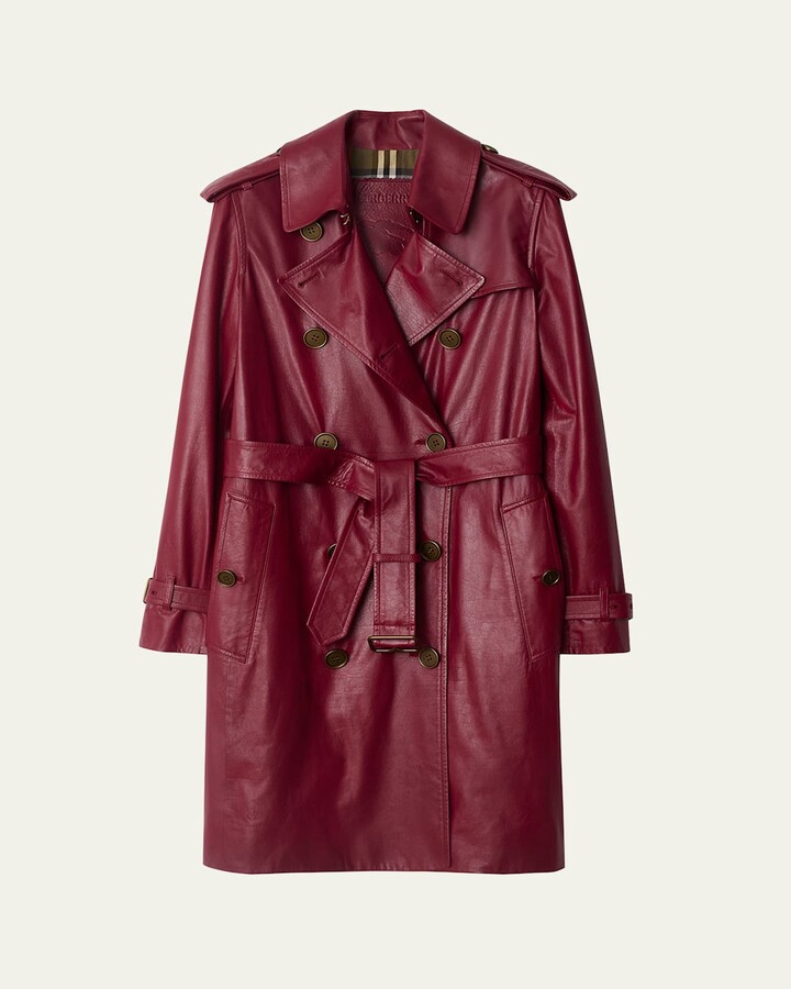 Burberry Kensington Leather Trench Coat