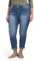 Thumbnail for your product : Plus High Waist Roll Cuff Skinny Jeans