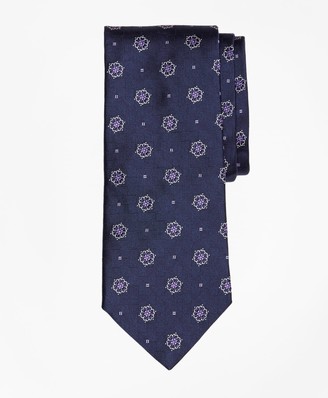 Brooks Brothers Parquet Ground Flower and Square Tie